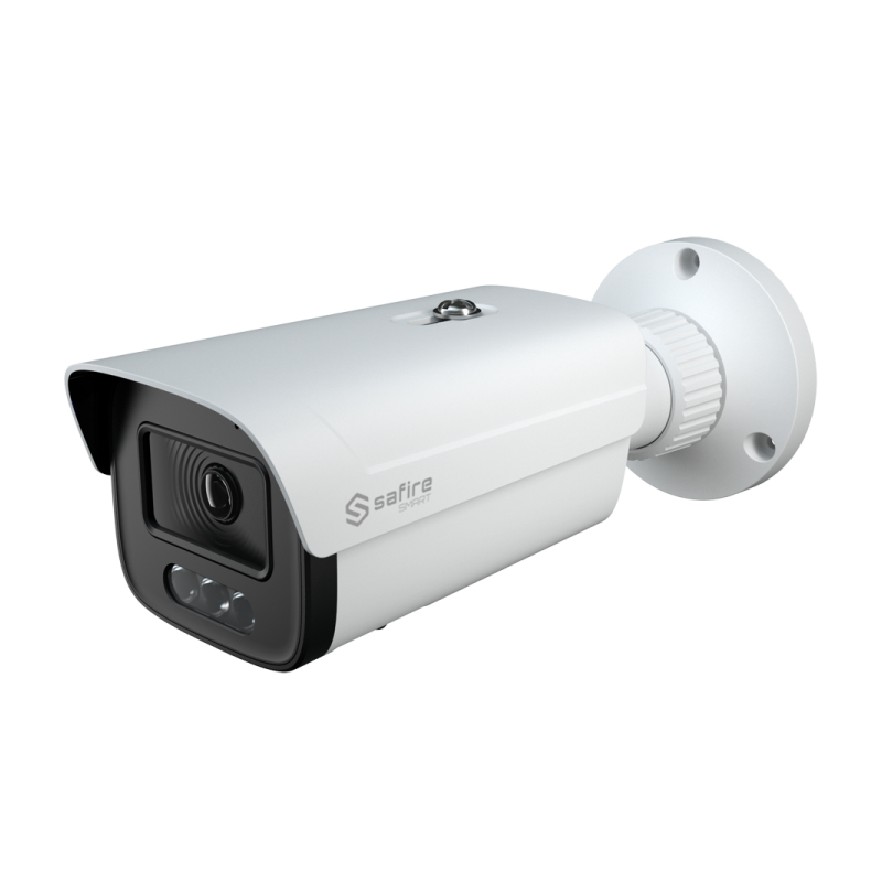 Cámara IP bullet, 4MPx, IR 40mts, 2.8-12mm, H.265+, PoE802.3af.  IP67. Audio