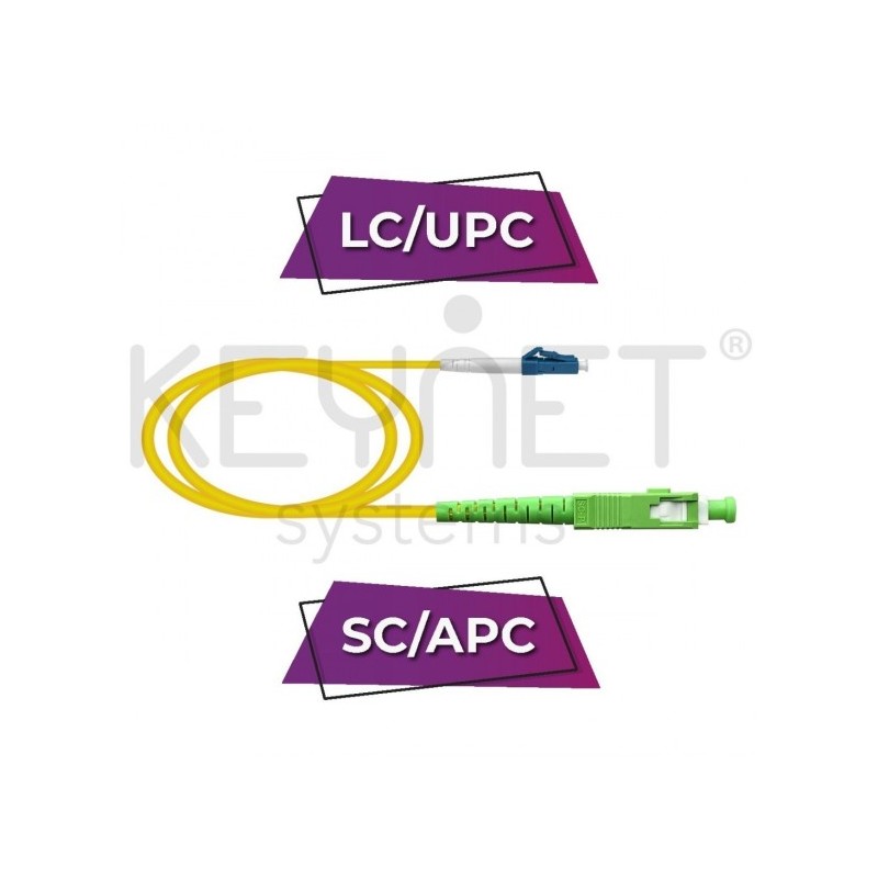 Latiguillo F.O. LC/UPC-SC/APC SM, 2mts, amarillo, LSZH-FR, G657A2 3mm