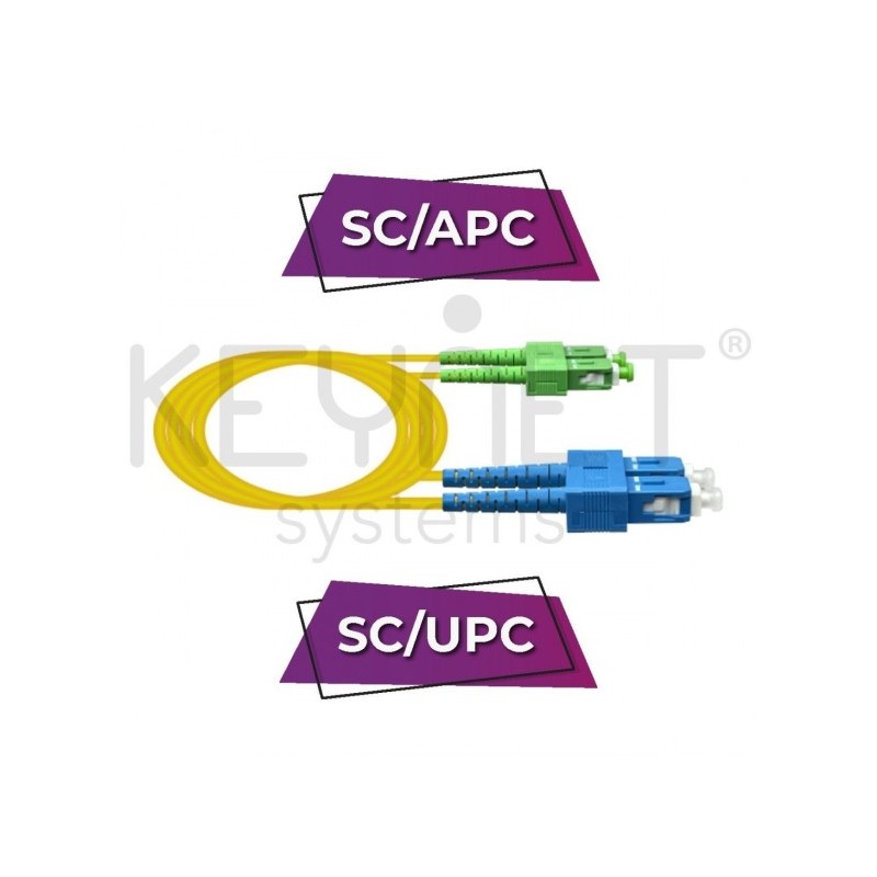 Latiguillo DX SC/UPC - SC/APC, G657A2, SM, 3mm, LSZH-FR, 5mts