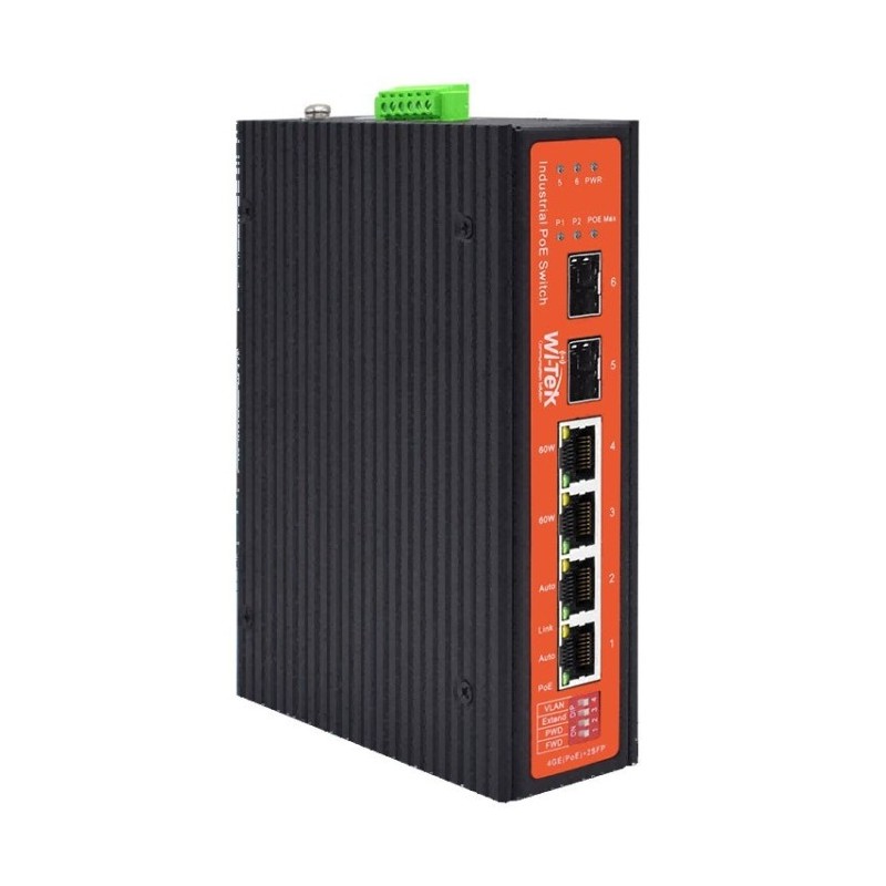 Switch de 4 puertos Gigabit POE 180W, x2 SFP. Sobremesa