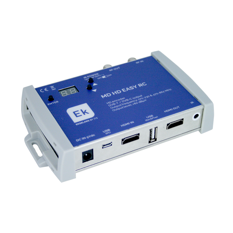 Modulador digital a COFDM/QAM HD con extensor IR. 1 entrada HDMI + LOOP hasta 1080p. Ideal para cartelería.