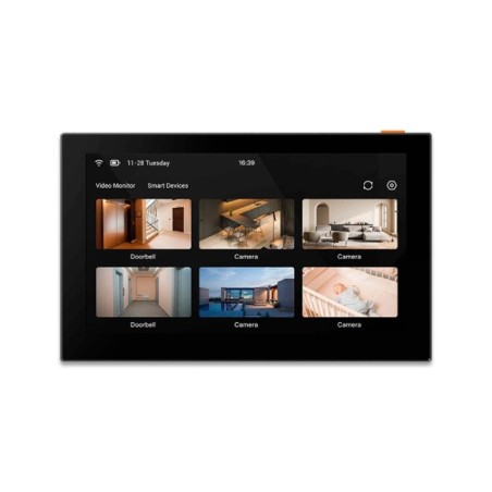 Monitor de 7" WiFi, 2 hilos,  2.4/5GHz y MicroSD.  App móvil P2P, para Kits Ezviz.