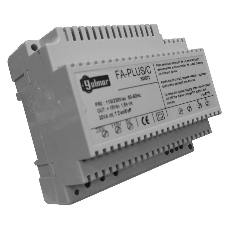 Alimentador FA-PLUS Edificio. Salida 18Vcc/1.6A, Entrada 110-230Vac/30VA