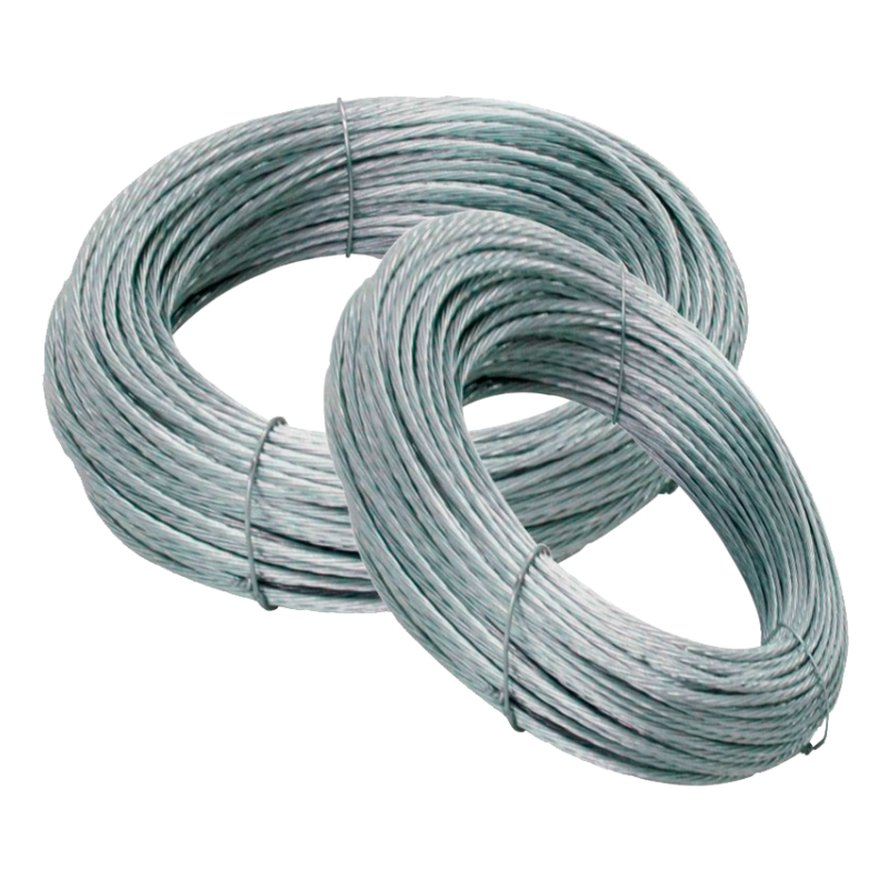 Cable de vientos de acero trenzado, 6 mm, rollos de 100 metros