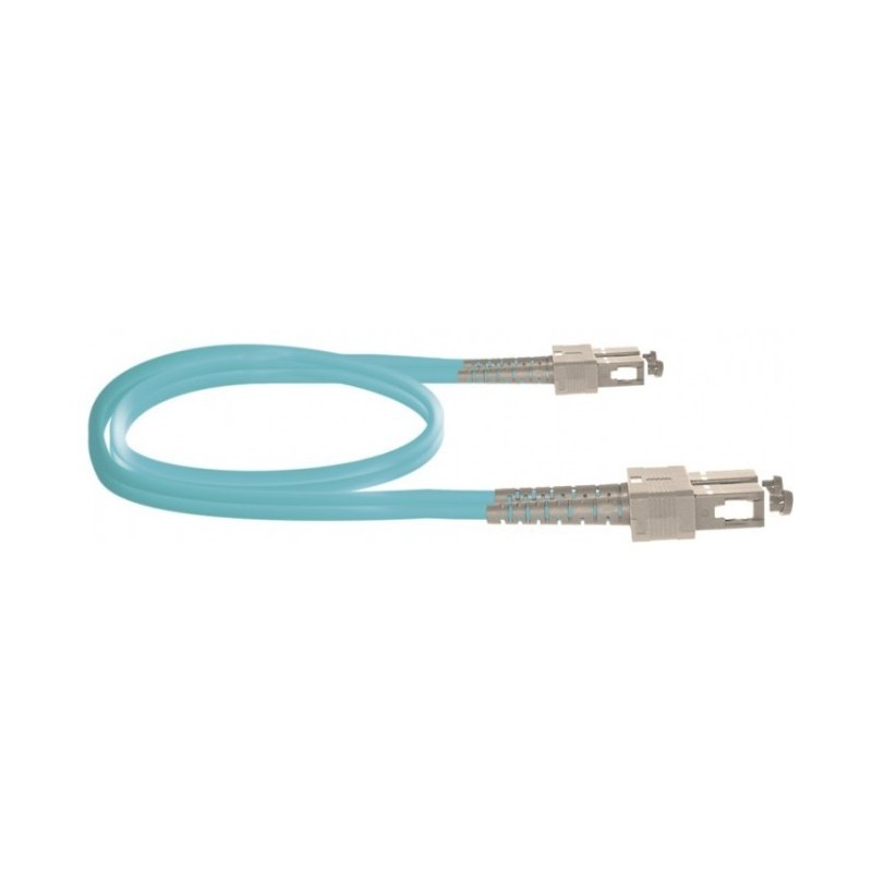 Latiguillo SC/UPC - SC/UPC, Multimodo, Duplex, OM3, 1.9mm, LSZH-FR, 2mts. Aqua