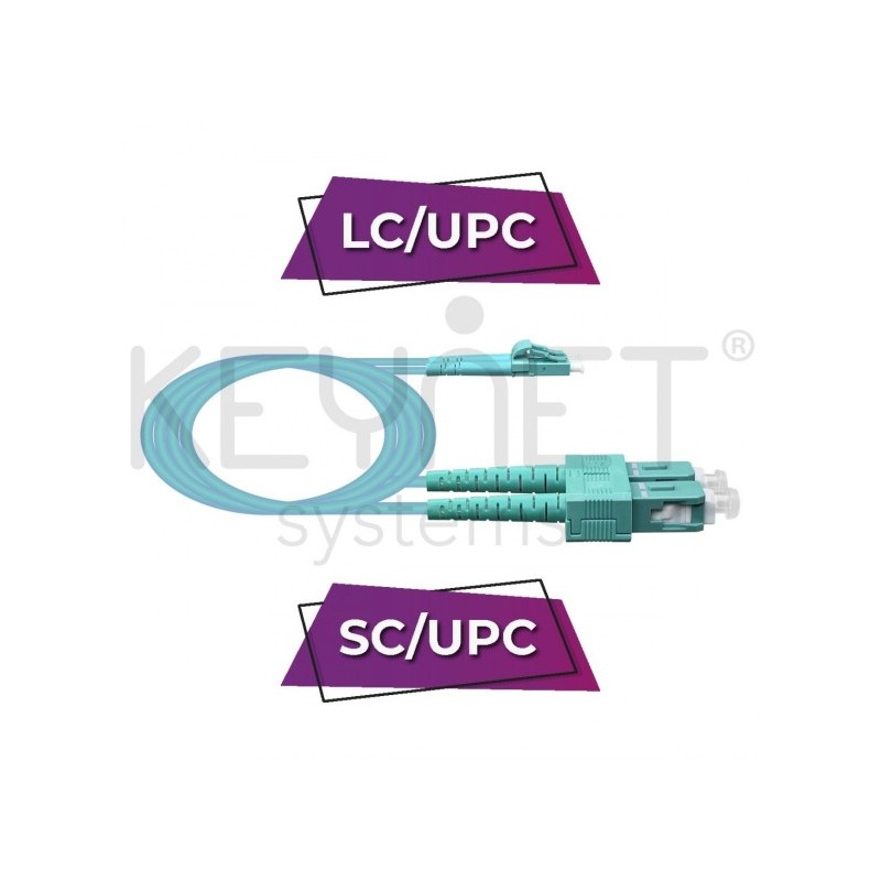 Latiguillo SC/UPC - LC/UPC, Duplex, MM OM3, 10mts, 1.9mm