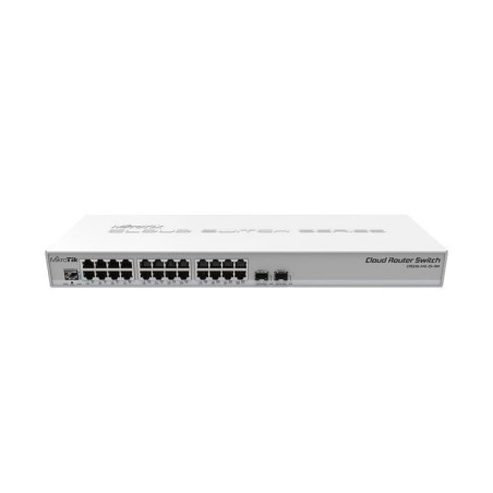 Cloud Router Switch x24 Gb, x2 SFP+, RouterOS/SwitchOS, L5. Montaje en Rack