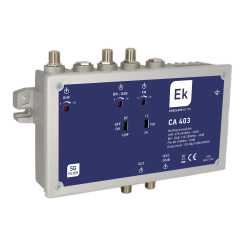 Central amplificadora 3 entradas: FM / BIII-DAB / UHF,con doble filtro 694-790MHz seleccionable.