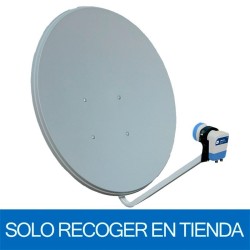 Antena parabólica tipo offset. Dimensiones: 730 x 800 mm. Acero galvanizado recubierto de poliester