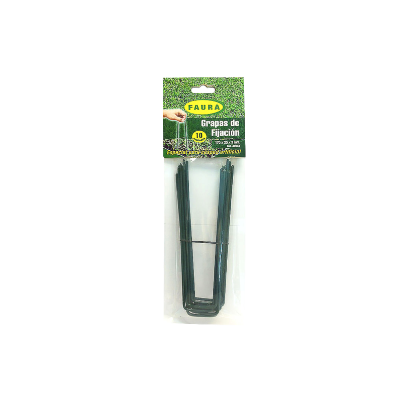 BLISTER GRAPAS FIJACIÓN CÉSPED ARTIFICIAL: 10Und