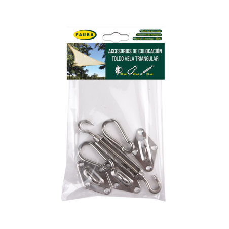 BLISTER ACCESORIOS TOLDO VELA TRIANGULAR