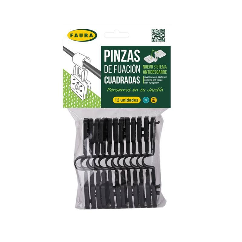 BLISTER PINZAS MÁXIMA FIJACIÓN CUADRADAS: 12 Und.