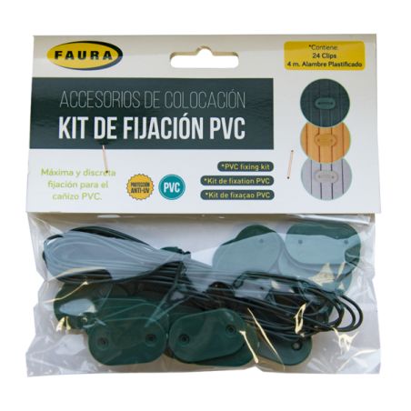 BLISTER KIT FIJACIÓN PVC MARRÓN CHOCOLATE (26Clips)
