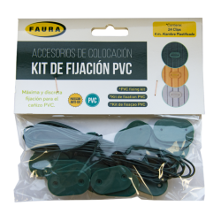 BLISTER KIT FIJACIÓN PVC GRIS ANTRACITA (26Clips)