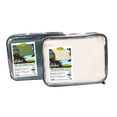 TOLDO VELA 150gr. (HDPE) RECTANGULAR BEIGE 4x6 m