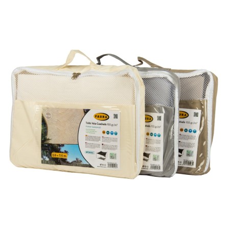 TOLDO VELA 165gr. (PES) WATERPROOF CUADRADO BEIGE 5x5 m
