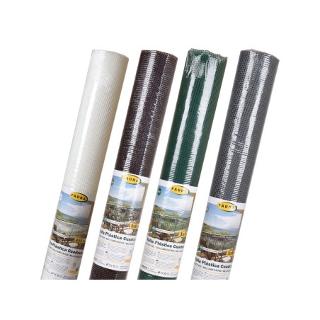 MALLA PLÁSTICA CUADRADA 10x10mm BLANCA 1x5