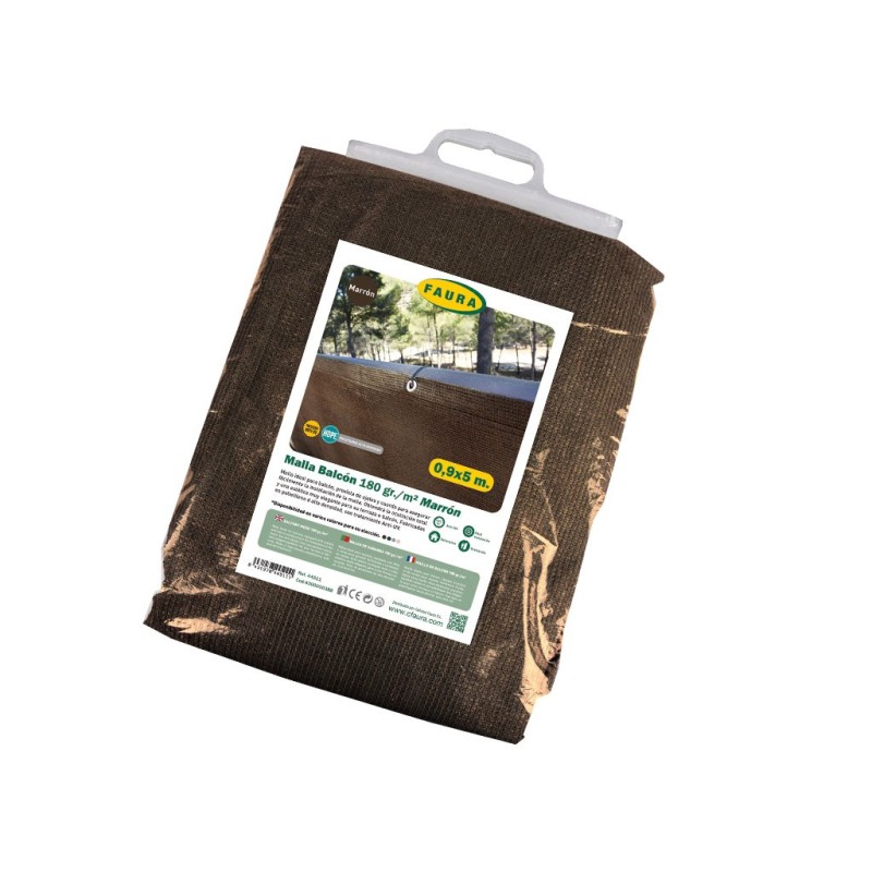 MALLA BALCÓN 180gr. 0,90x5m MARRÓN