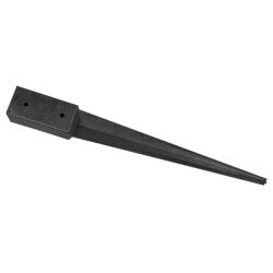 PIQUETA METÁLICA CUADRADA NEGRA 12x12 cm