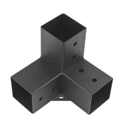CONECTOR PERGOLA CORNER NEGRO 9x9 cm