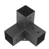 CONECTOR PERGOLA CORNER NEGRO 9x9 cm