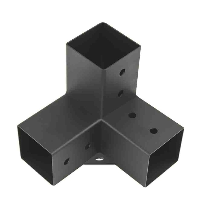 CONECTOR PERGOLA CORNER NEGRO 7x7 cm