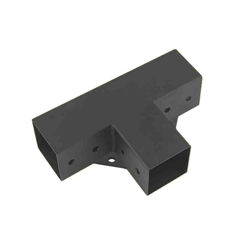 CONECTOR PERGOLA FORMA "T" NEGRO 7X7CM