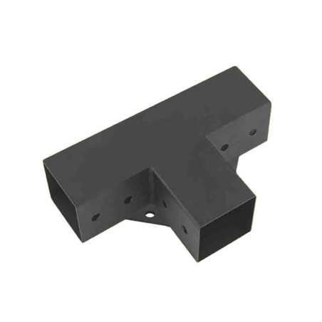 CONECTOR PERGOLA FORMA "T" NEGRO 7X7CM