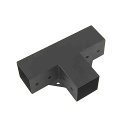 CONECTOR PERGOLA FORMA "T" NEGRO 9X9 CM