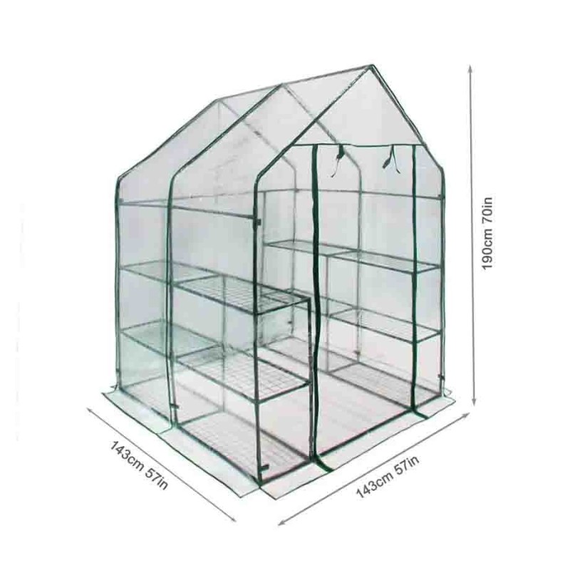 CASETA INVERNADERO - TRANSPARENTE 143x143x195cm