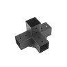 CONECTOR PERGOLA CRUZ NEGRO 7X7 CM