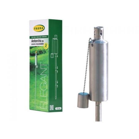 SET. ANTORCHAS ACERO INOX. ELEGANT 115cm (2 Und.)