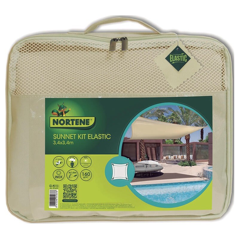 VELA S. SUNNET KIT ELAST. 3,4x3,4m BG