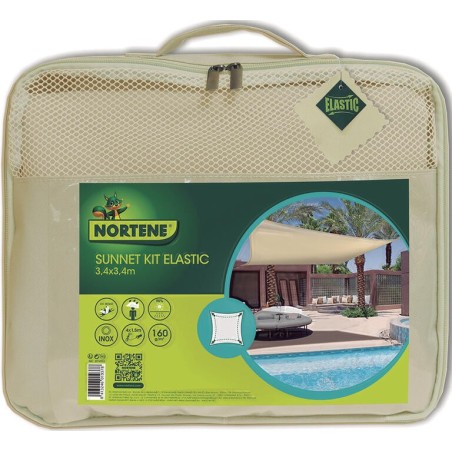 VELA S. SUNNET KIT ELAST. 3,4x3,4m BG