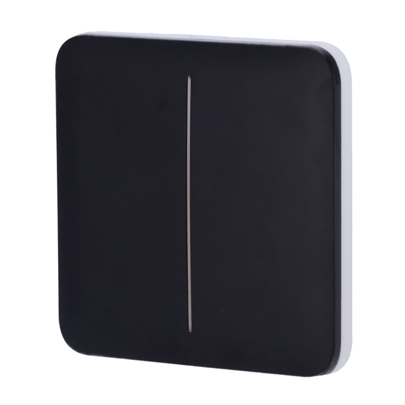 Panel táctil para interruptor Lightcore doble. LightSwitch SoloButton Black. AJAX
