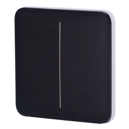 Panel táctil para interruptor Lightcore doble. LightSwitch SoloButton Black. AJAX