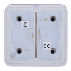 Panel táctil para interruptor Lightcore doble. LightSwitch SoloButton Black. AJAX