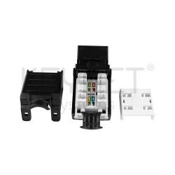 Keystone CAT6A UTP 90, toolless (sin herramientas)