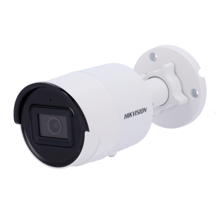 Cámara IP bullet, 4MPx, Dark Fighter, IR 40mts, 2.8mm, H.265+, PoE802.3af.  IP67, Motion Detection 2.0 de humanos y vehículos