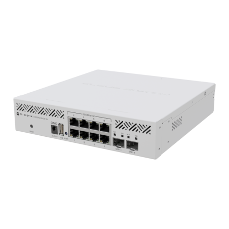 Cloud Router 800Mhz, 256Mb RAM, x8 puertos 2.5Gb y x2 SFP+, L5, RouterOS