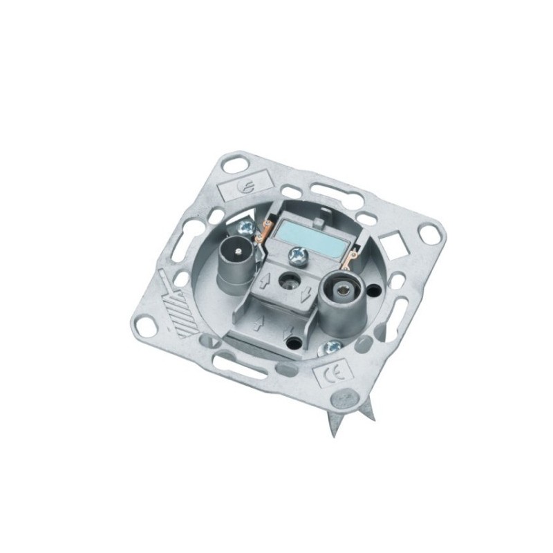 Toma final TV-FM/ SAT. Con paso de corriente. Perdidas de inserción 3 dB. 5-2300Mhz