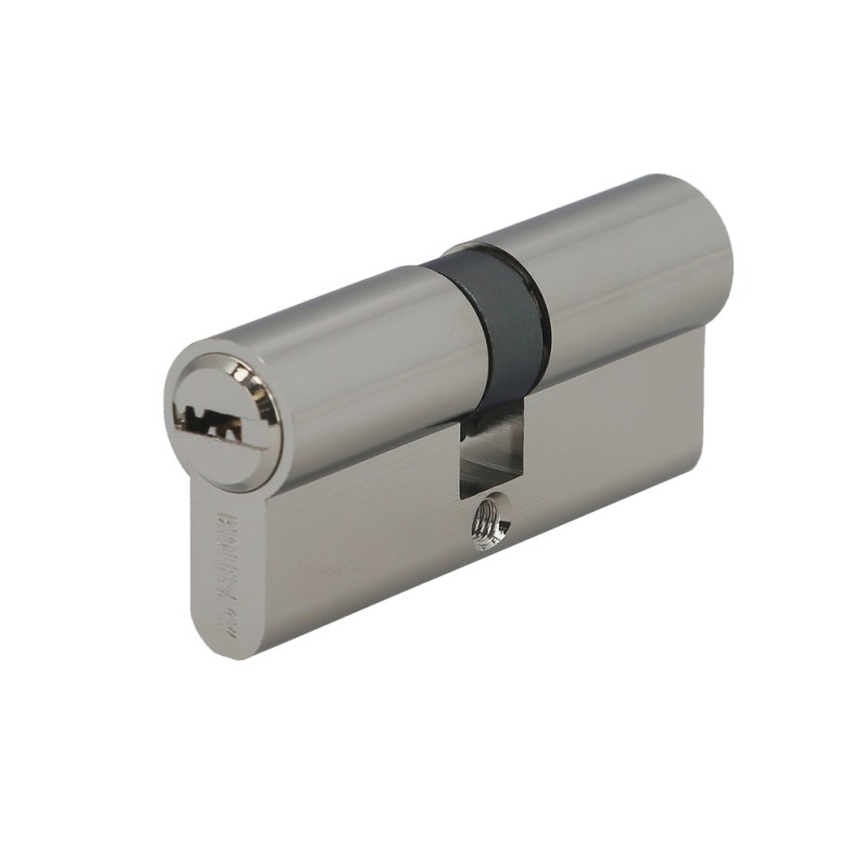 Cilindro Seguridad 35x35 mm/13,5 Leva Corta Niquelado Con 5 llaves