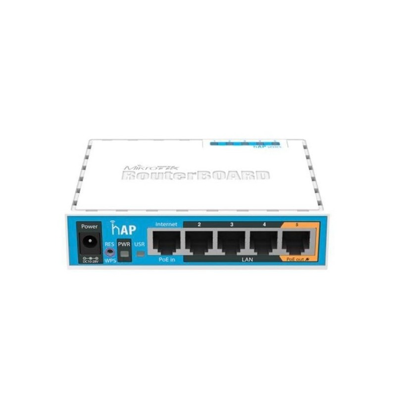 Routerboard HAP AC LITE WIFI 2.4/5Ghz, 23dBm, 650 MHz, 64Mb RAM, x5 10/100, Level 4