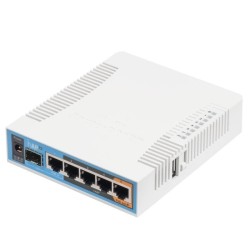 Routerboard WIFI HAP AC 2.4/5Ghz, 29dBm, 720Mhz, 128Mb RAM, x5 Gb, x1 SFP. Level 4