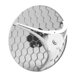 CPE exterior MikroTik LHG R - sin módem, antena 21 dBi, PoE, miniPCIe libre - RBLHGR