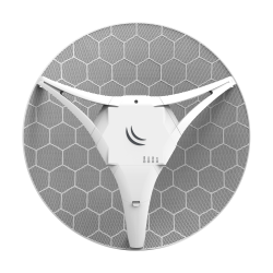 CPE exterior MikroTik LHG R - sin módem, antena 21 dBi, PoE, miniPCIe libre - RBLHGR