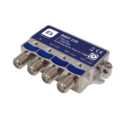 Derivador 2 salidas DQCF 212 EKSelans para SAT, MATV y DC 5-2400 MHz, atenuación 20dB