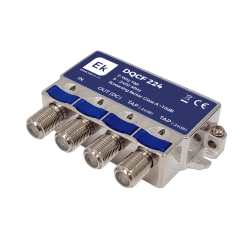 Derivador 2 salidas DQCF 224 EKSelans para SAT, MATV y DC 5-2400 MHz, atenuación 24dB