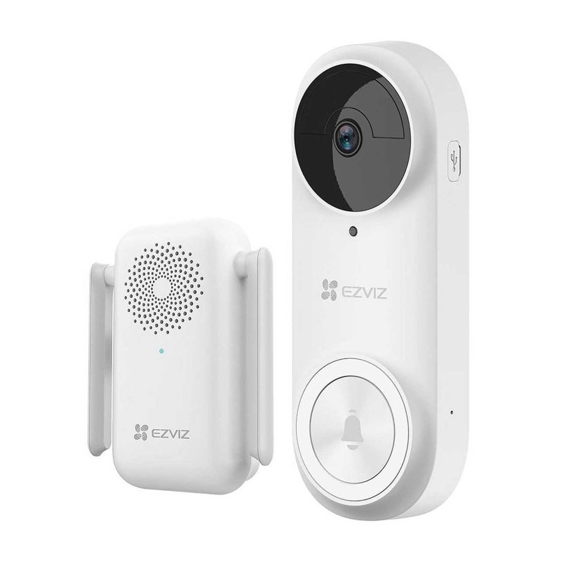 Videoportero inalámbrico EZVIZ DB2 Pro CS-DB2-A0-2C5WPBR   2K+ 5 MP, gran angular 176°, batería 5200 mAh, detección IA/PIR, IP6