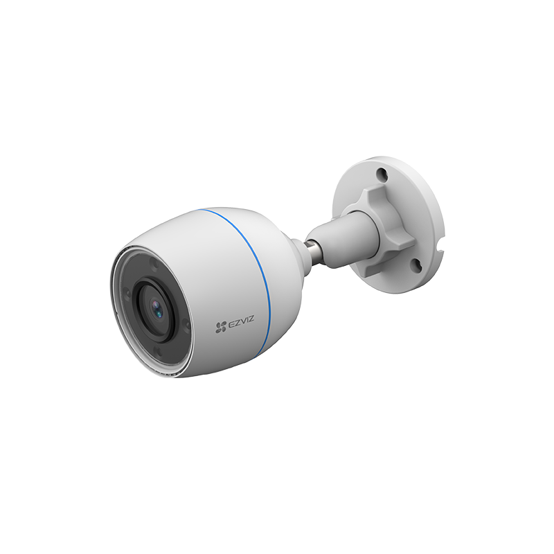 Cámara Wi-Fi exterior EZVIZ CS-H3C   1080p 2 MP, lente 4 mm, visión nocturna 30 m, detección IA humano, audio incorporado, IP67
